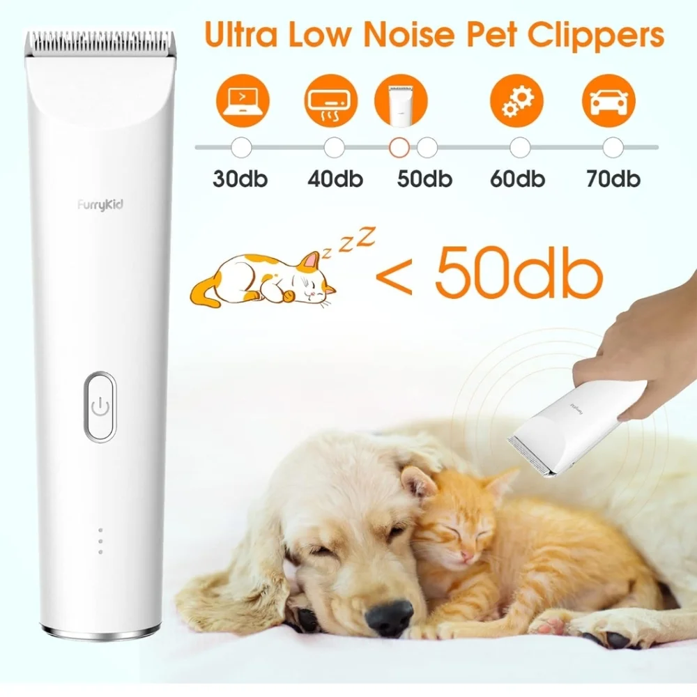 Furry Kid Pet Cordless Electric Rechargeable Pet Dog Cat Fur Grooming Clippers